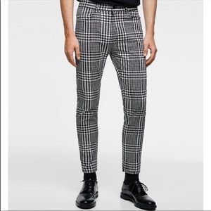 Zara Man Houndstooth Trousers Pants - excellent Condition